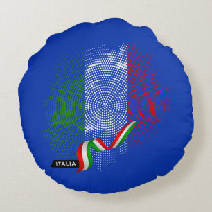 Cojín Redondo bandera italiana