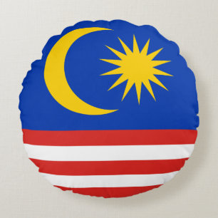 Cojín Redondo Bandera malaya de Malasia Jalur Gemilang