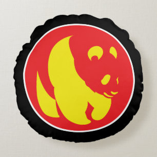 Cojín Redondo Bandera nacional china Panda
