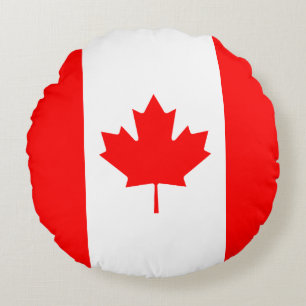 Cojín Redondo Bandera Nacional Patriótica de CANADÁ