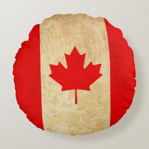 Cojín Redondo Bandera nacional patriótica vintage original de CA