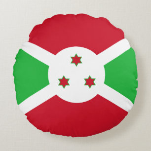 Cojín Redondo Bandera patriótica burundesa