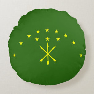 Cojín Redondo Bandera patriótica de Adigueya