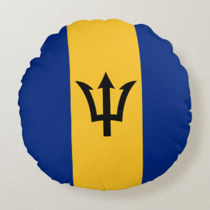 Cojín Redondo Bandera Patriótica de Barbados