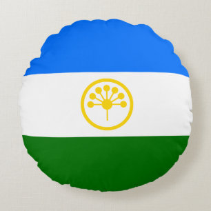 Cojín Redondo Bandera Patriótica de Bashkortostán