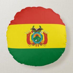 Cojín Redondo Bandera Patriótica de Bolivia