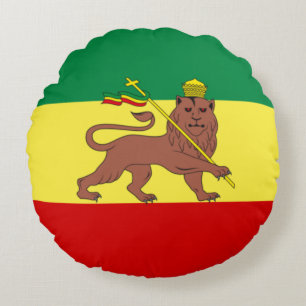 Cojín Redondo Bandera rastafari (Rastafarianismo) (Rasta)