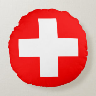Cojín Redondo Bandera Suiza (Suiza)