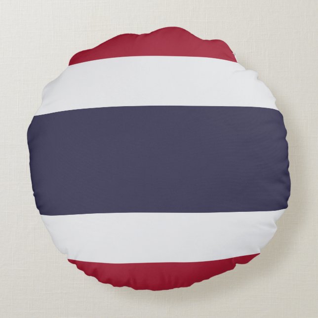 Cojín Redondo Bandera tailandesa (Tailandia) (Reverso)