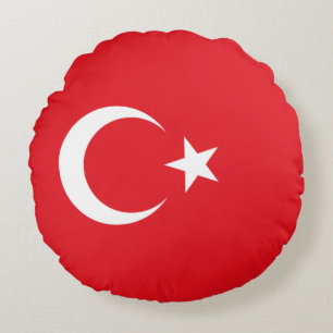 Cojín Redondo Bandera turca (Turquía)
