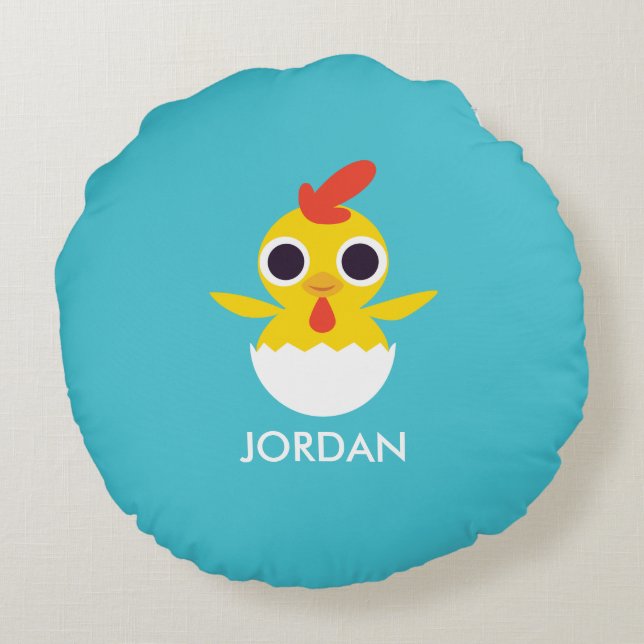 Cojín Redondo Bandido el polluelo (Reverso)