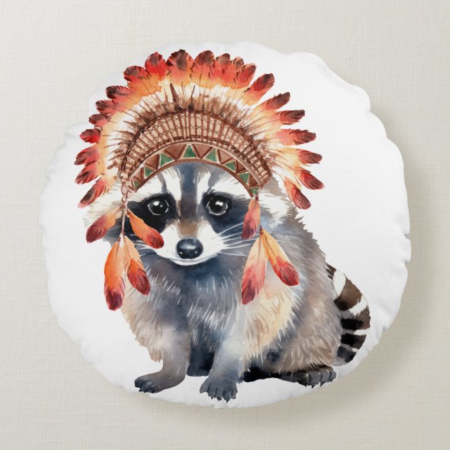 Cojín Redondo Bandido tribal (Anverso)