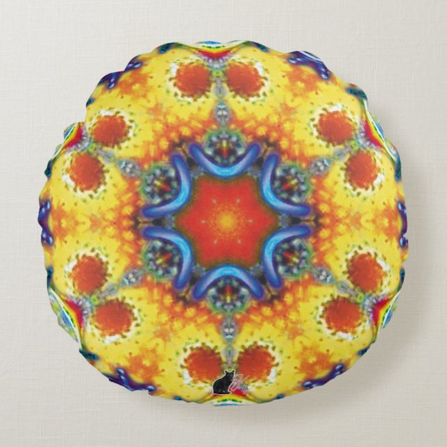 Cojín Redondo BannaPuddin Kaleidoscope (Anverso)