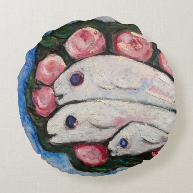 Cojín Redondo Banquet in Silence, 1935-1936 by Marsden Hartley (Reverso)