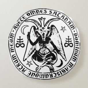Cojín Redondo Baphomet satánico