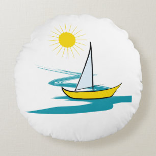 Cojín Redondo Barca de vela