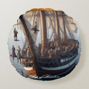 Cojín Redondo Barco de lectores 06