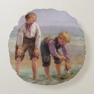 Cojín Redondo Barcos de vela