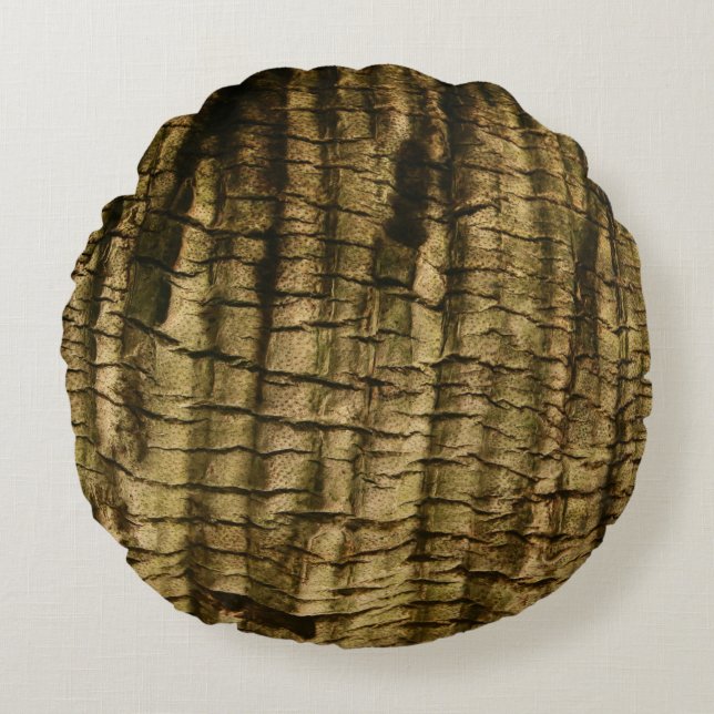 Cojín Redondo Barrera de árbol de palmas (Anverso)