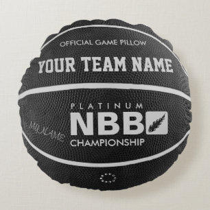 Cojín Redondo BASKETBALL OFFICIAL GAME PILLOW Black wl
