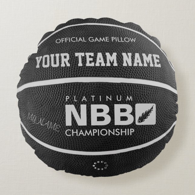 Cojín Redondo BASKETBALL OFFICIAL GAME PILLOW Black wl (Anverso)