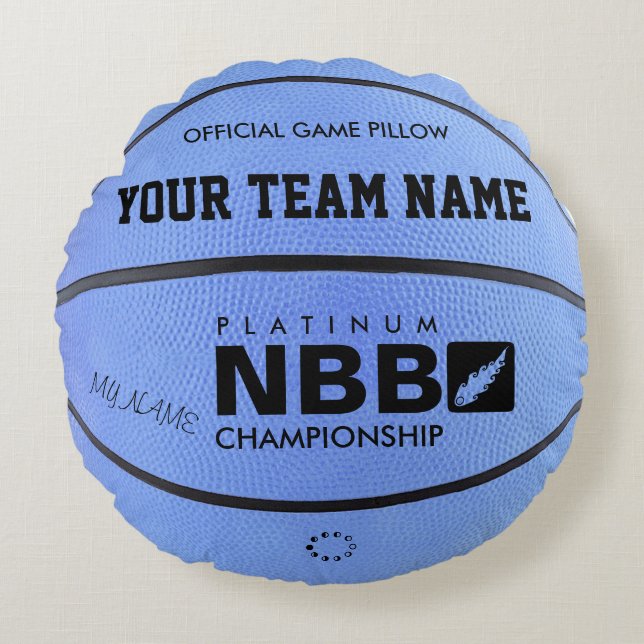 Cojín Redondo BASKETBALL OFFICIAL JUEGO PILLOW Blue M bl (Anverso)