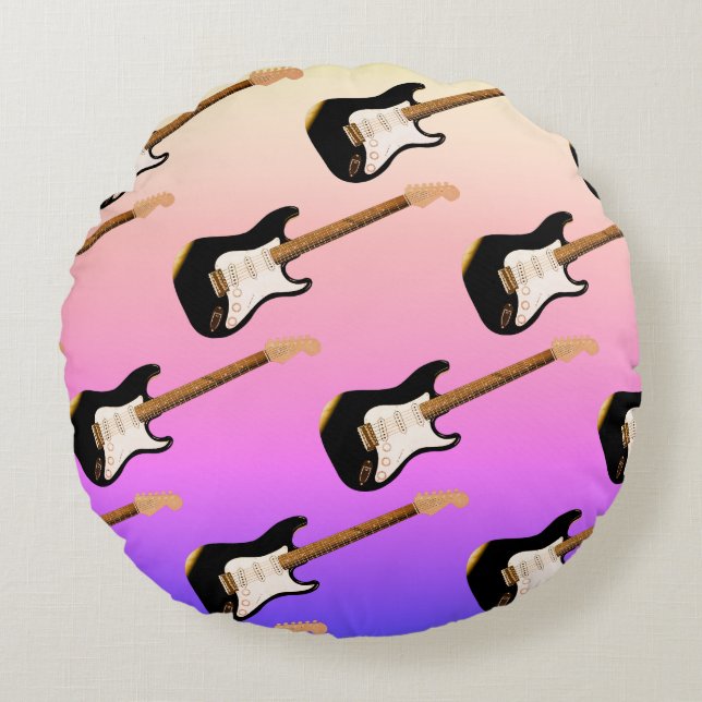 Cojín Redondo Bass, Guitar Round t cushishis (Anverso)