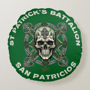 Cojín Redondo Batallón de San Patricios Irlandés Mexicano