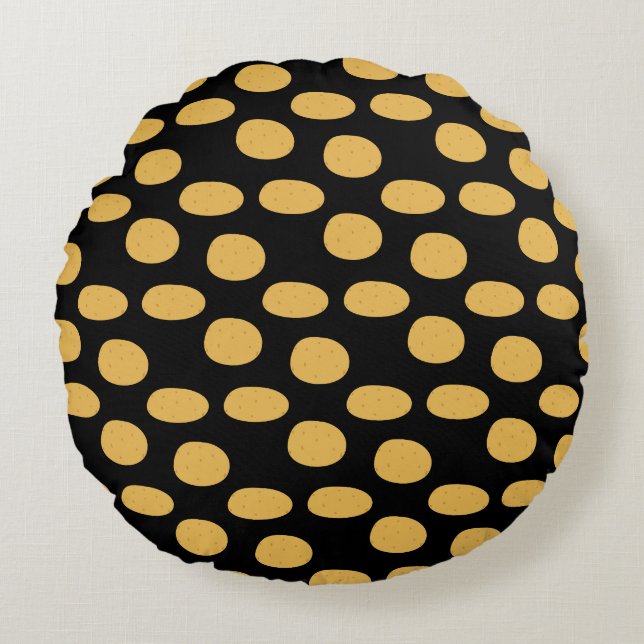 Cojín Redondo Batatas bebés (Anverso)