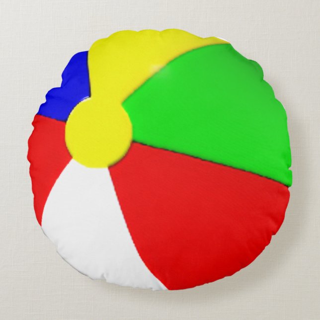 Cojín Redondo Beach Ball (Anverso)