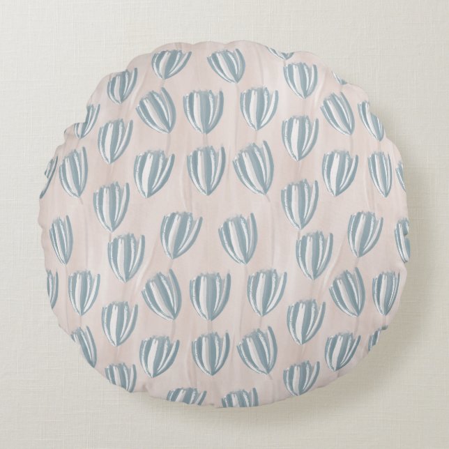 Cojín Redondo Beach Tulips Round Pillow (Anverso)