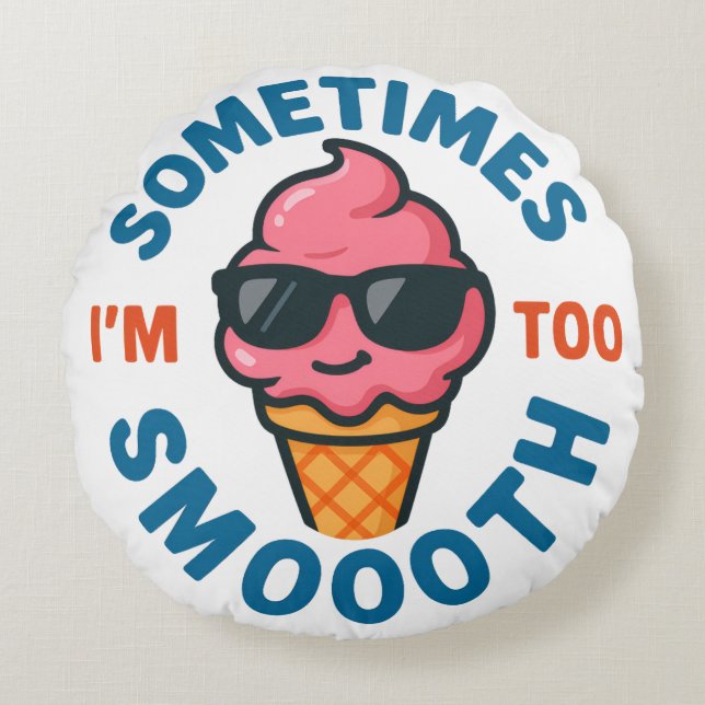 Cojín Redondo Beach Vibes (Anverso)