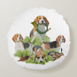 Cojín Redondo Beagle