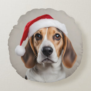 Cojín Redondo Beagle Navidades