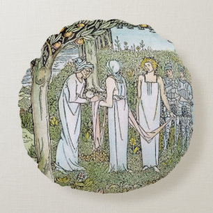 Cojín Redondo Beardsley: Morte D'Arthur