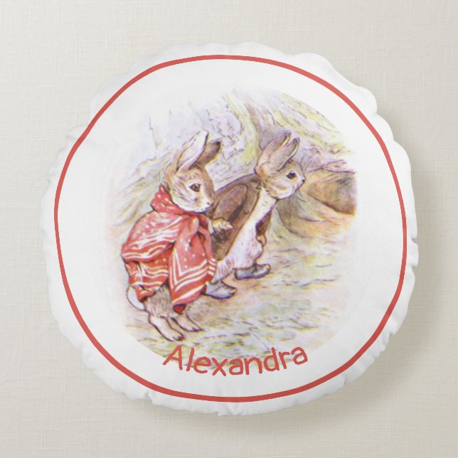 Cojín Redondo Beatrix Potter Bunnies (Anverso)