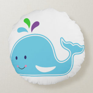 Cojín Redondo Bebé chica Whale
