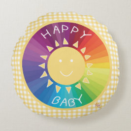 Cojín Redondo Bebé feliz