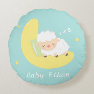 Cojín Redondo Bebé Lámpara Cálido Cordero Infantil Sala Decoraci