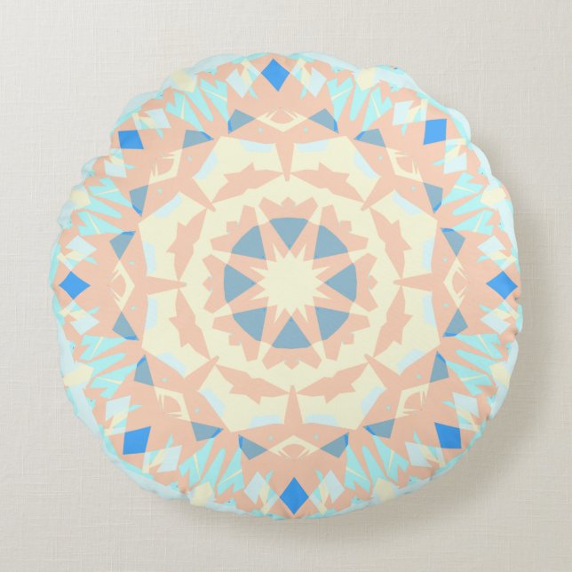 Cojín Redondo Bebé suave Estrella Mágica Azul Noche de verano (Anverso)