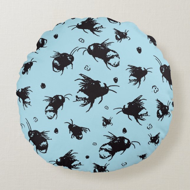 Cojín Redondo Bee Round Cushion | Un regalo de cumpleaños lindo 