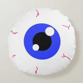 Cojín Redondo Béisbol azul oscuro simple