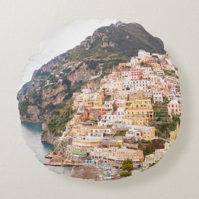 Cojín Redondo Bella Positano #4 #travel #wall #art (Anverso)