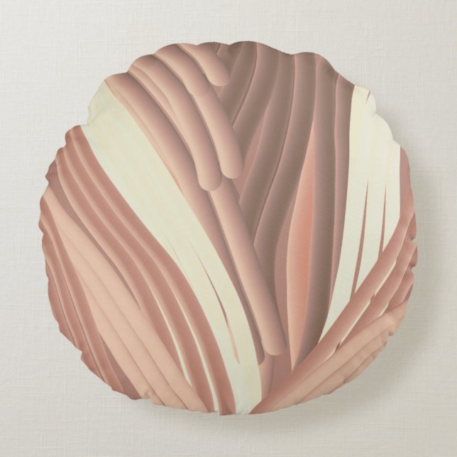 Cojín Redondo Belleza rústica de los tubos entrelazados (Anverso)