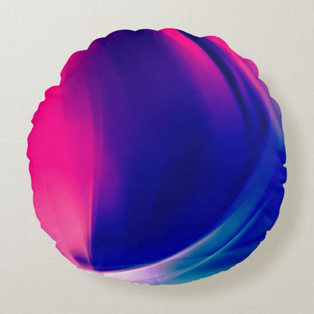 Cojín Redondo bello abstracto elegante de fondo futurista (Anverso)