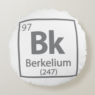 Cojín Redondo Berkelium - Tabla periódica de ciencias de Berkele