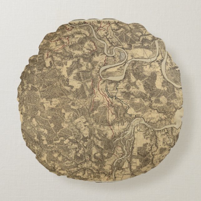 Cojín Redondo Bermudas ciento, Virginia (Anverso)