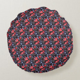 Cojín Redondo Berries Fun 'Red Blue Black'