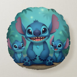 Cojín Redondo Beste Freunde fürs Leben – Lilo & Stitch  
