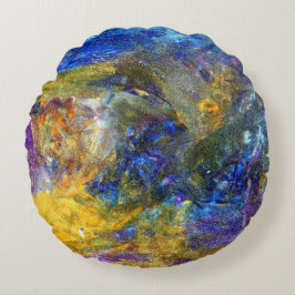 Cojín Redondo Bestia Azul en ejecución